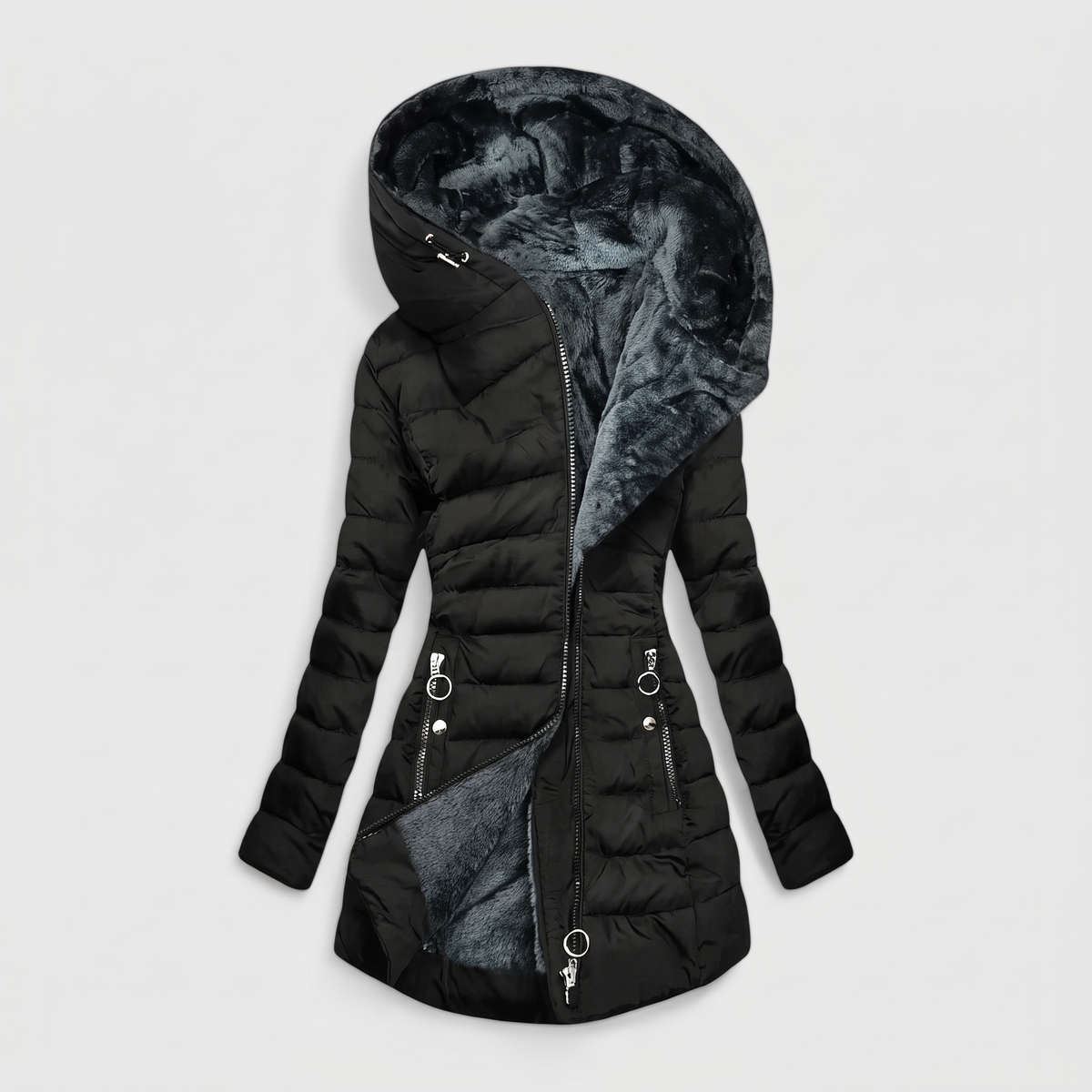 Adele - Fur-Lined Hooded Puffer Coat