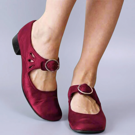 Denise - Vintage Buckle Mary Jane Shoes
