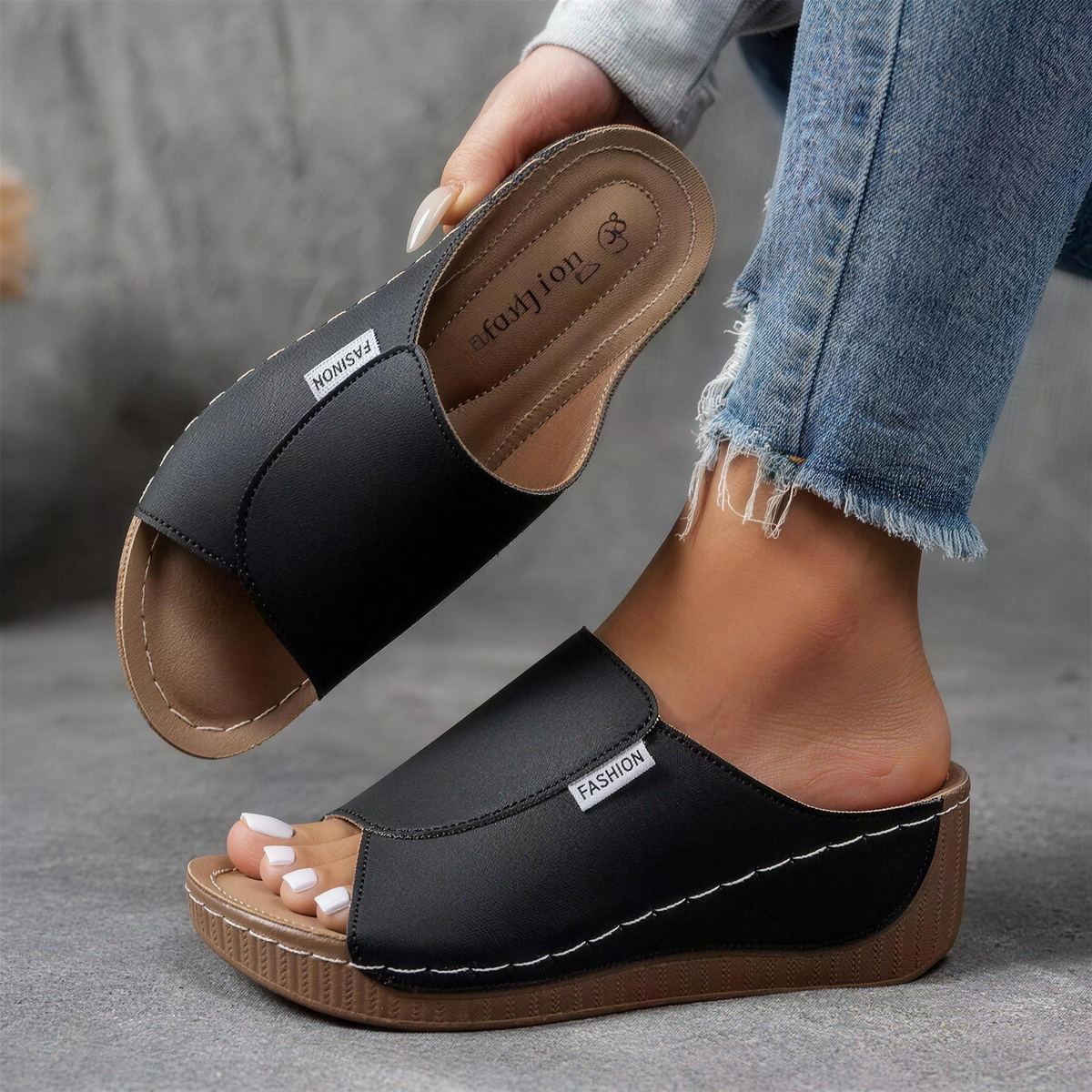 Bailey - Arch Support Wedge Sandals