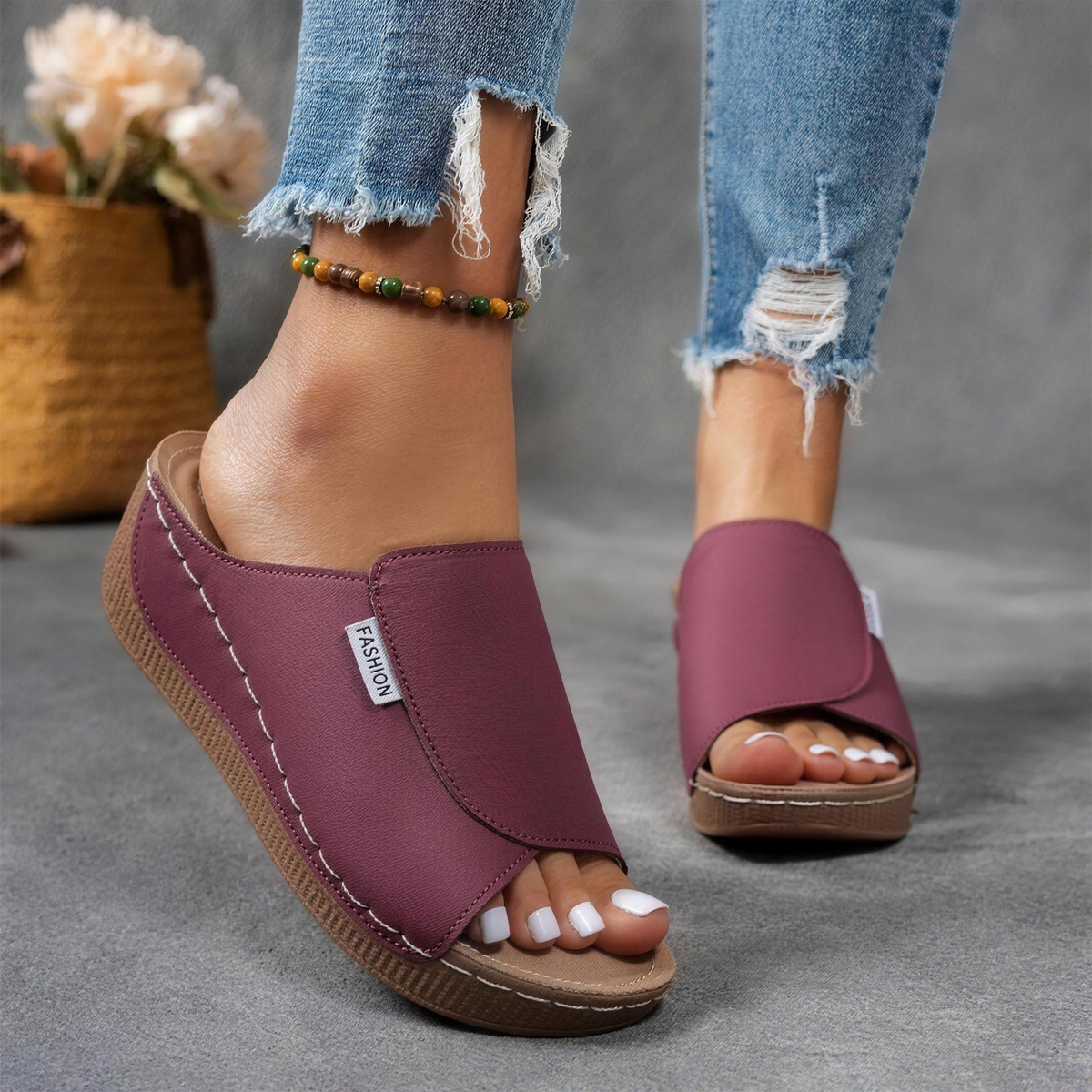 Bailey - Arch Support Wedge Sandals
