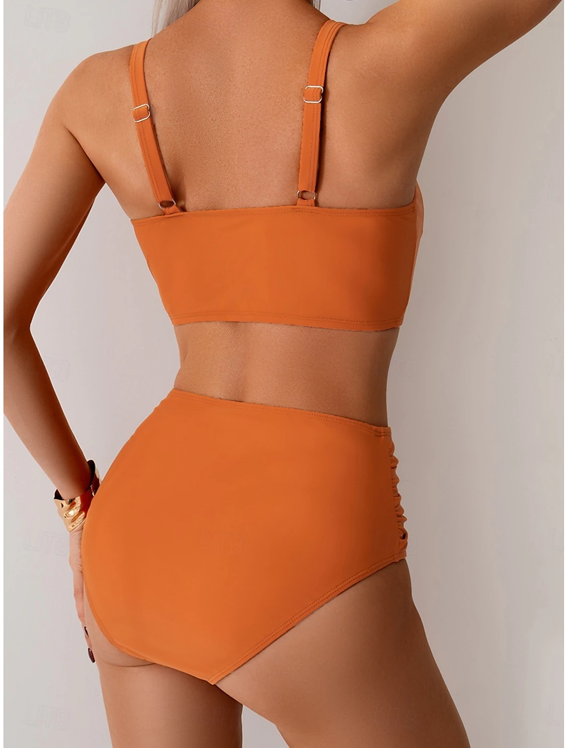 Maya | Pleated High-Waist Bikini Set - view 10