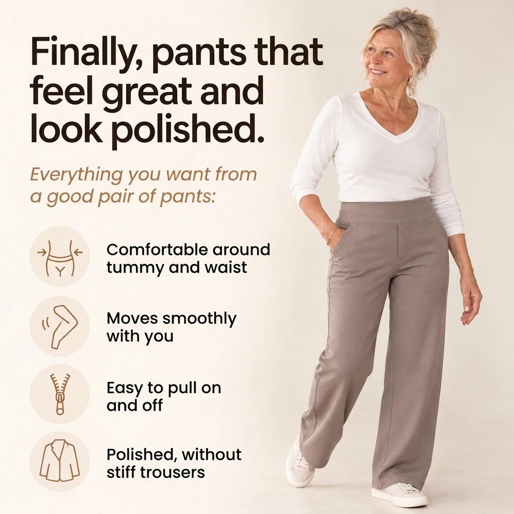Joan - Wide-Leg Stretch Pants