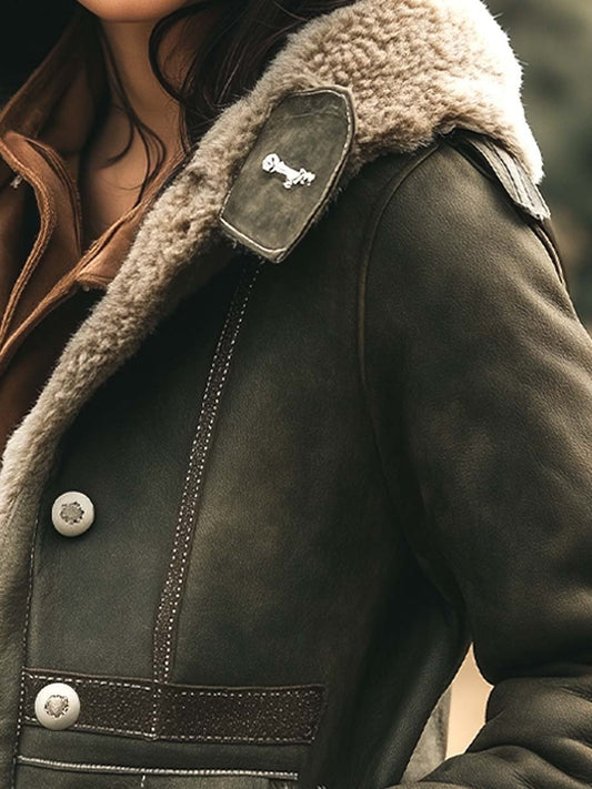 Women's Retro Suede Thick Warm Coat - view 2
