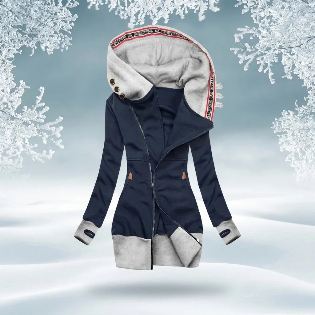 Kaitlyn - Contrast-Trim Hooded Jacket
