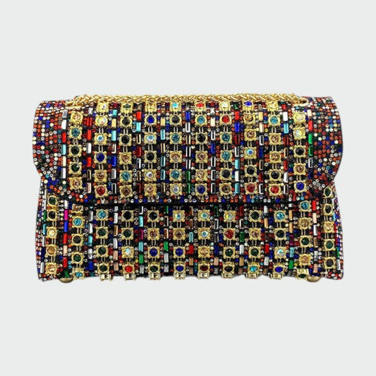 Rosalie - Chain Colored Diamond Shoulder Bag