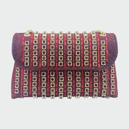 Rosalie - Chain Colored Diamond Shoulder Bag