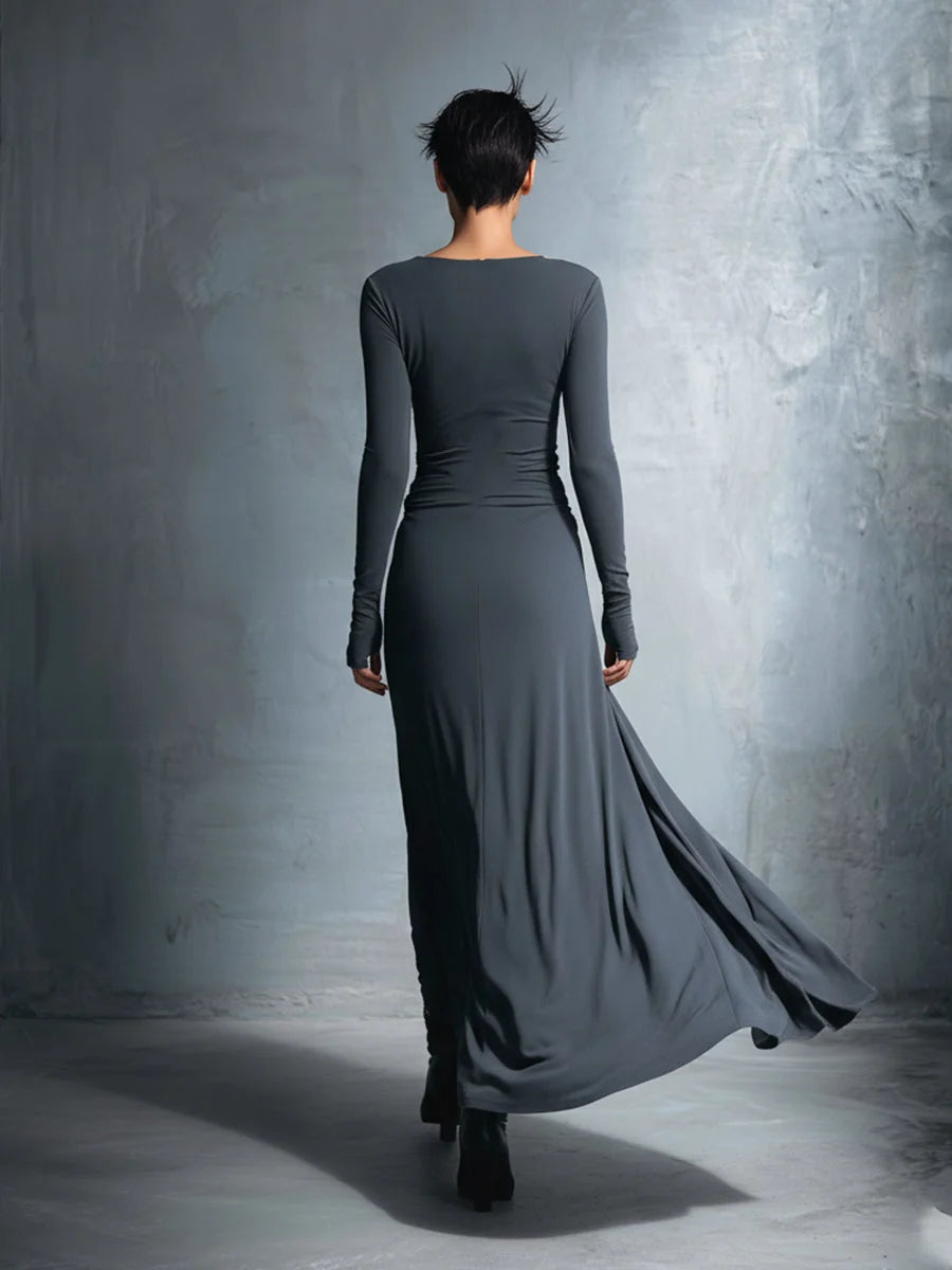 Naomie - Knot-Waist Maxi Dress