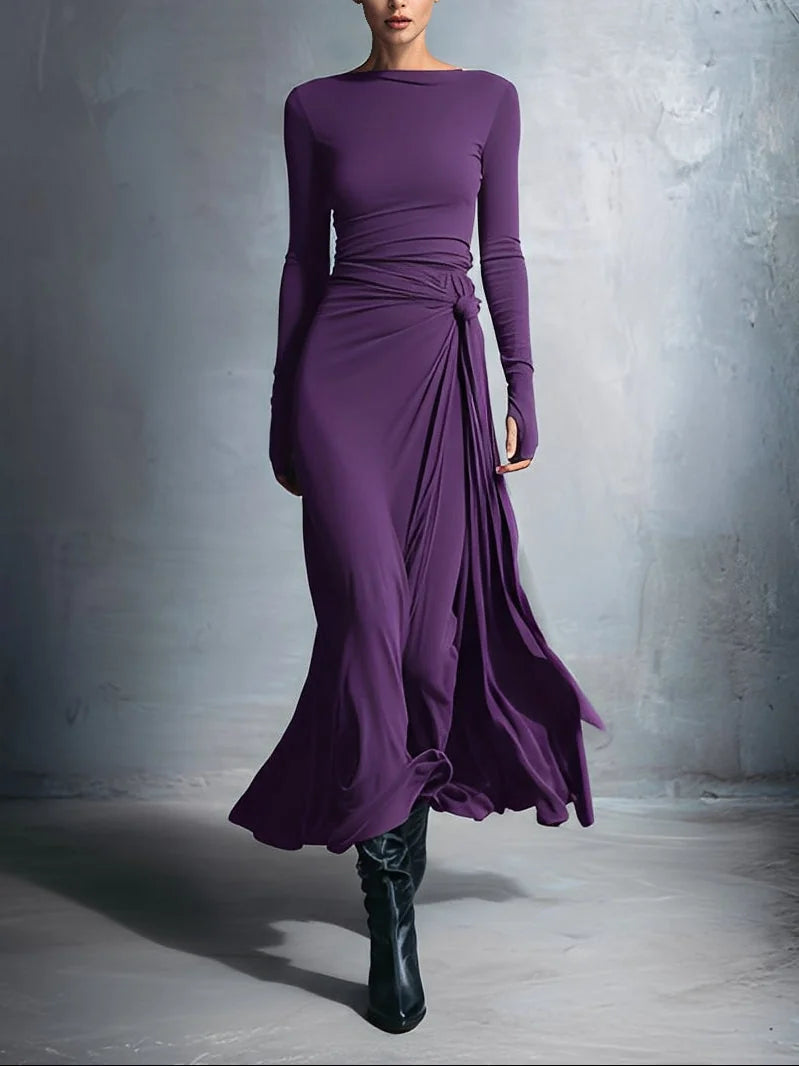 Naomie - Knot-Waist Maxi Dress