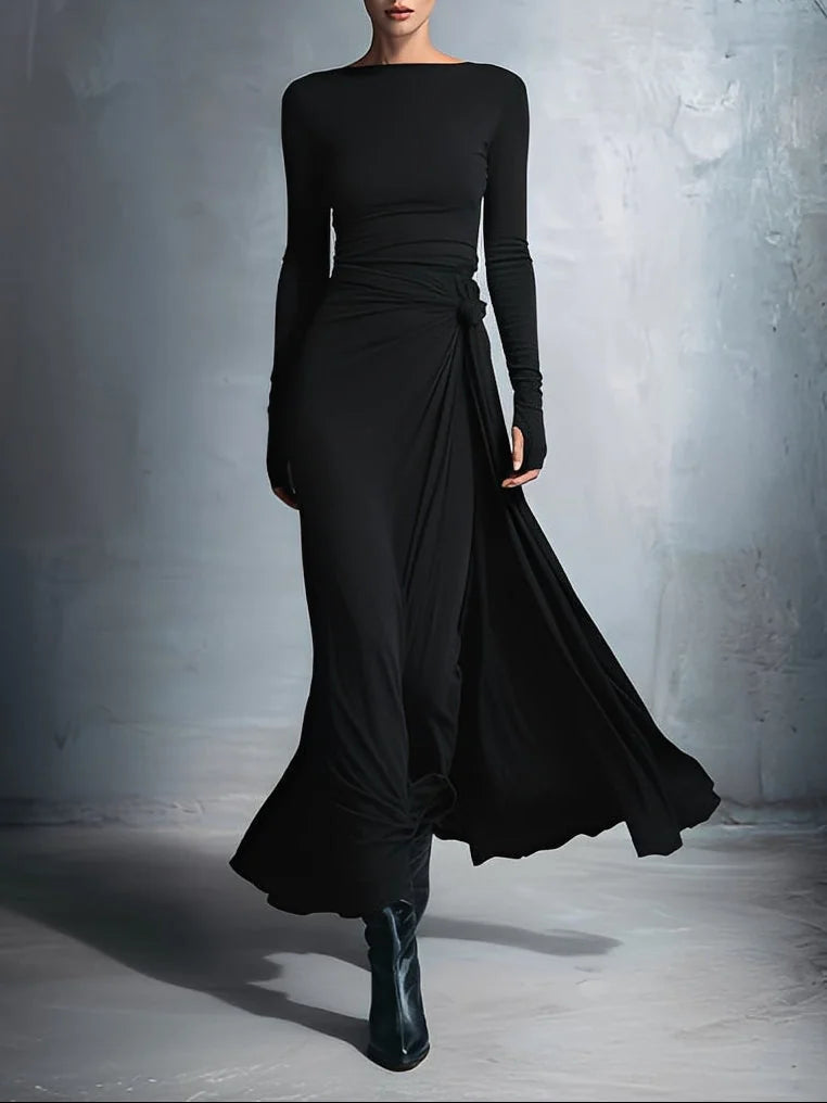 Naomie - Knot-Waist Maxi Dress
