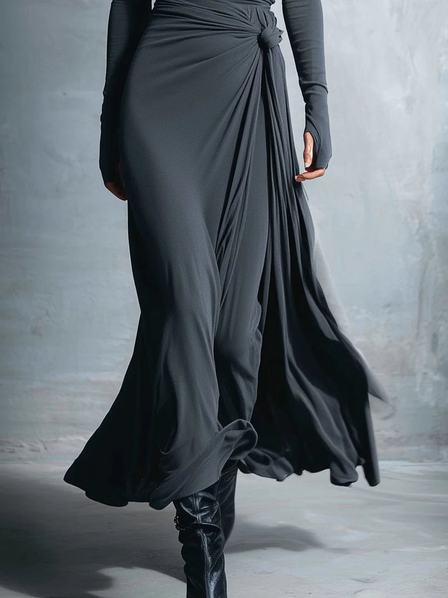 Naomie - Knot-Waist Maxi Dress