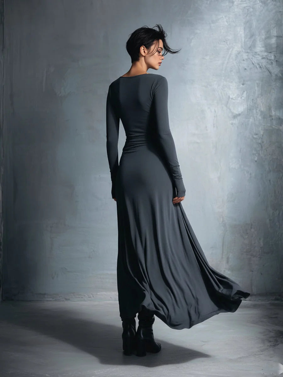 Naomie - Knot-Waist Maxi Dress