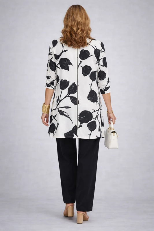 Lois - Leaf-Print Three-Piece Pant Set