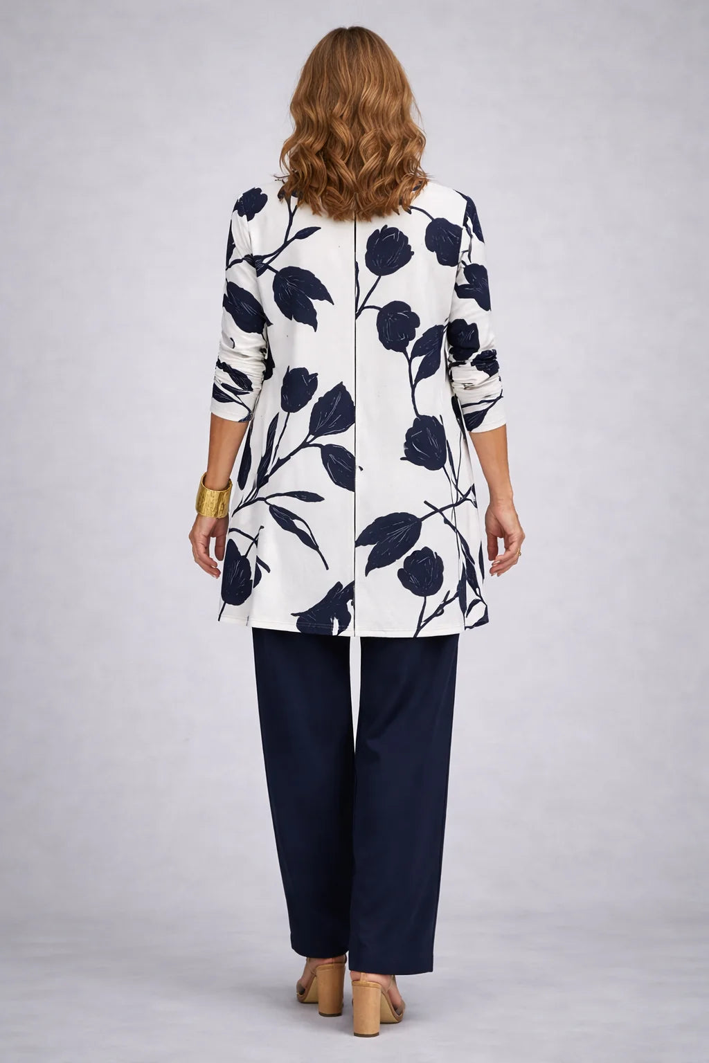 Noreen - Leaf-Print Three-Piece Pant Set