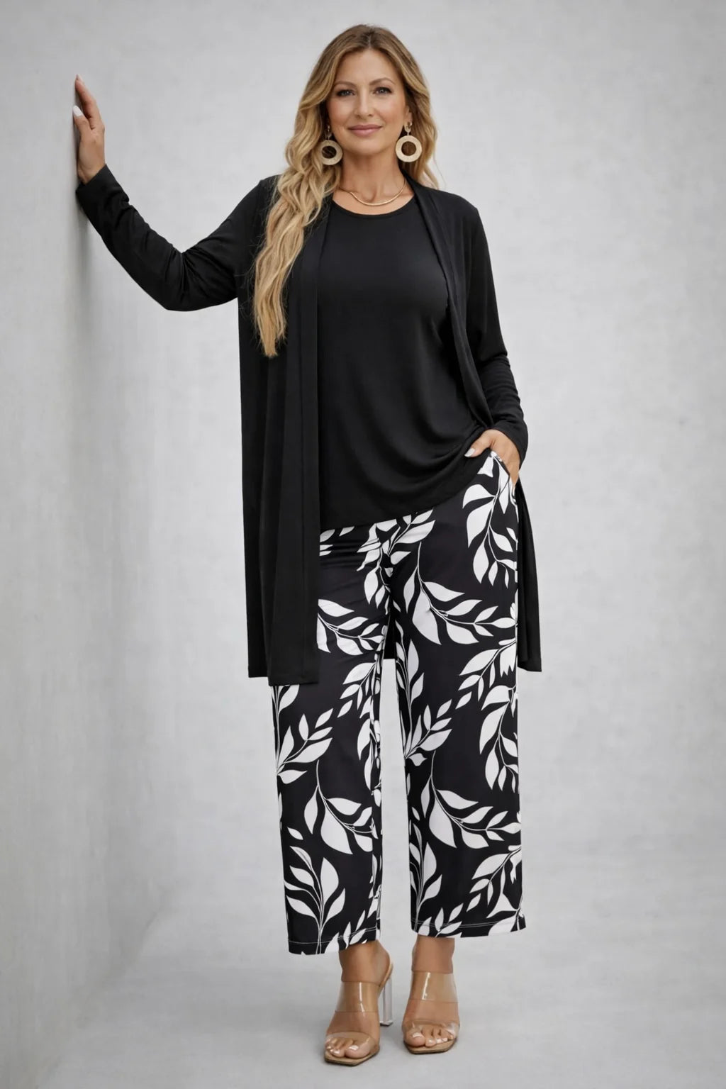 Bernadette - Leaf-Trouser Three-Piece Pant Set