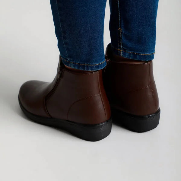 Candace - Light-Wedge Zip Ankle Boots