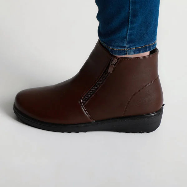 Candace - Light-Wedge Zip Ankle Boots