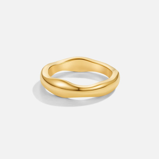 Violet - Gold Wave Ring Set