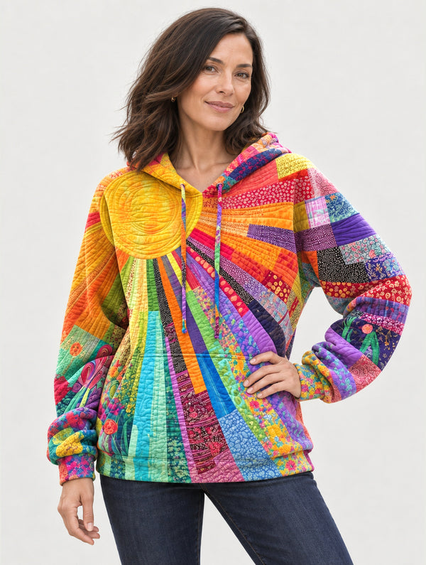 Clover - Bohemian Multicolor Patchwork Hoodie