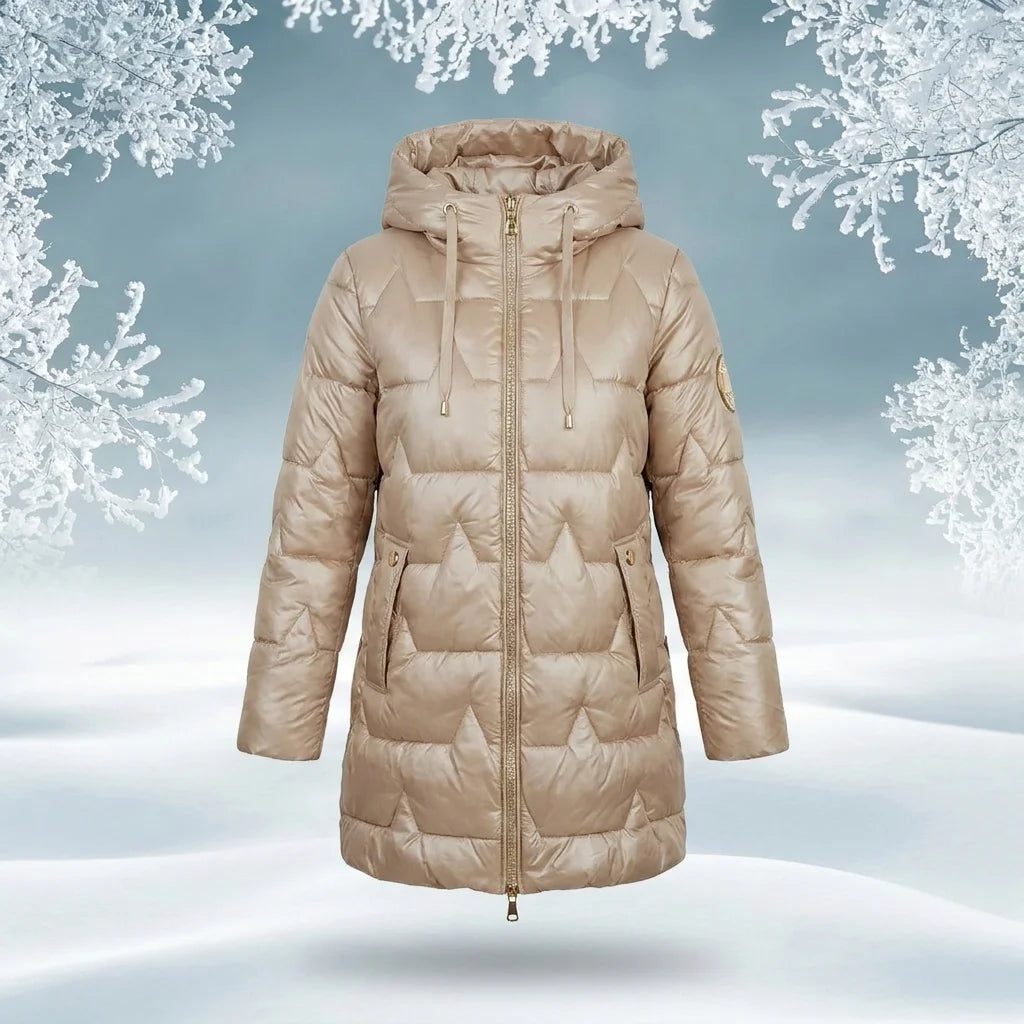 Marlowe - Glossy Quilted Hooded Puffer Coat