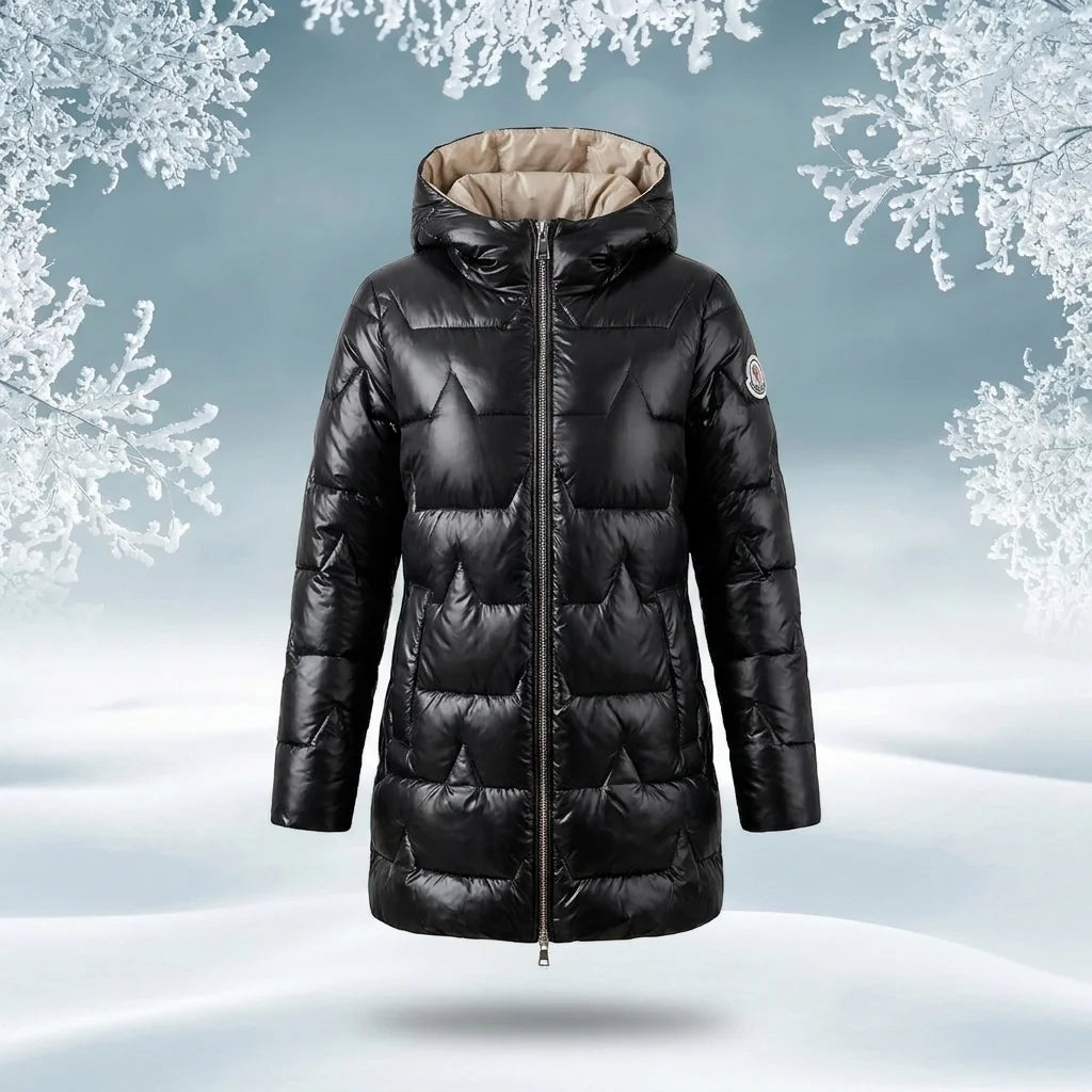 Marlowe - Glossy Quilted Hooded Puffer Coat