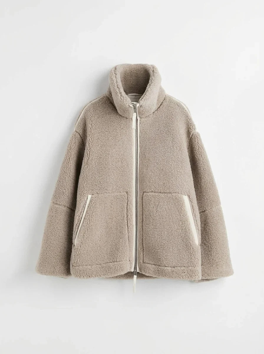 Isabelle - Oversized Teddy Zip Jacket
