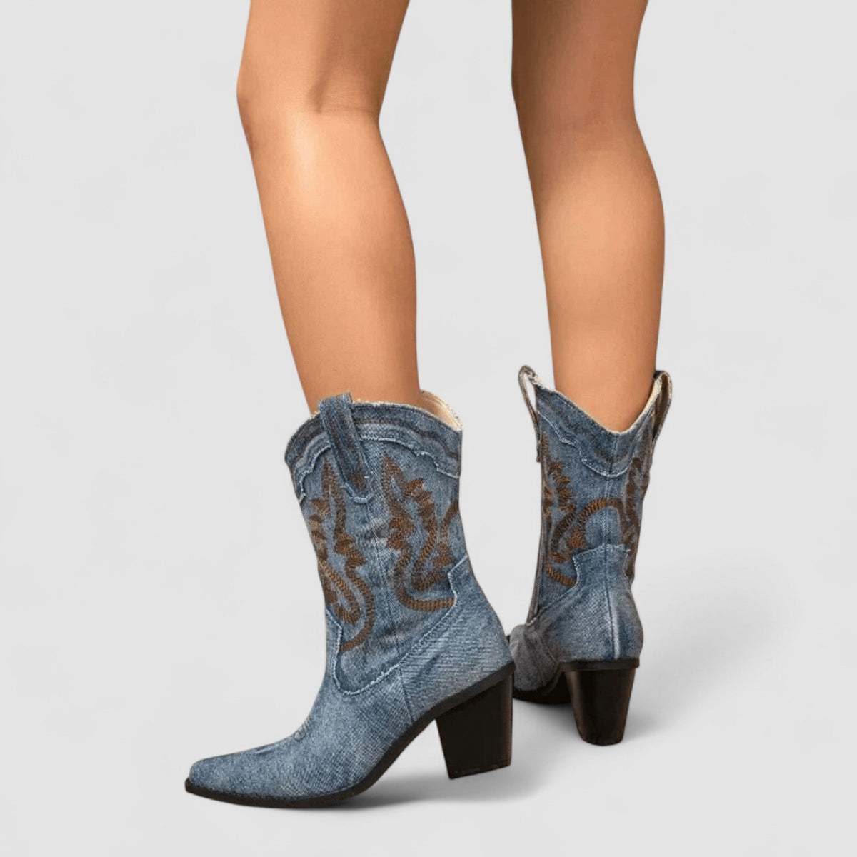 Sadie - Denim Arch-Support Ankle Boots