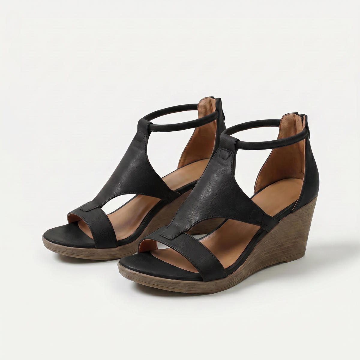 B&eacute;atrice - Elegant Comfort Wedge Sandals