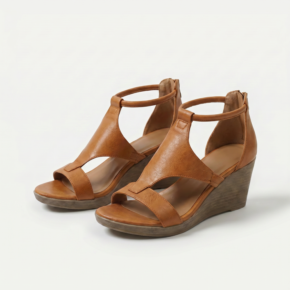 B&eacute;atrice - Elegant Comfort Wedge Sandals