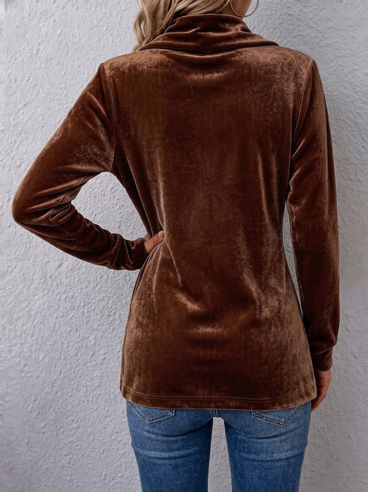 Harriet - Vintage Lapel Button-Accent Long Sleeve Open Front Jacket