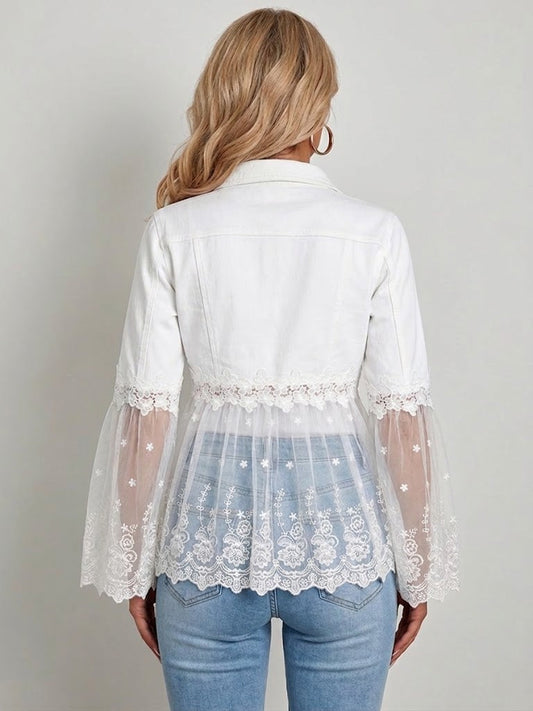 Blanche - Lace-Panel Jacket