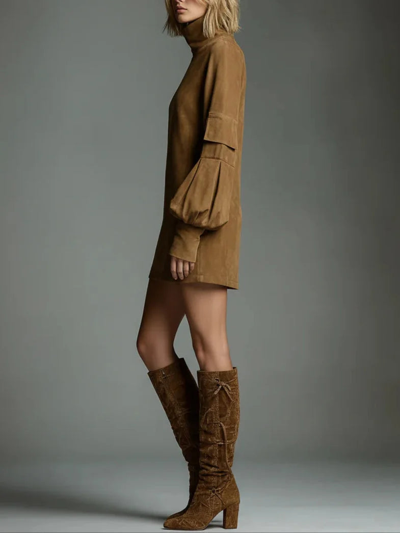 Félicie - Oversized Suede Mini Dress