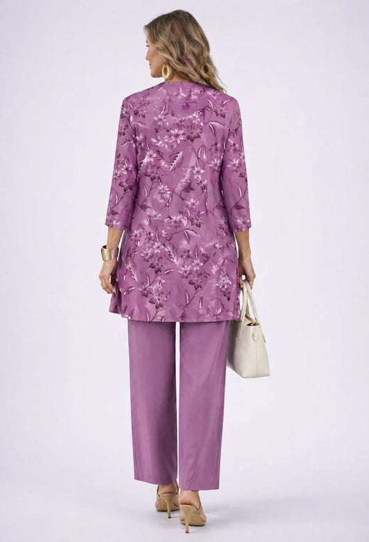 Tamara - Paisley-Print Three-Piece Pant Set