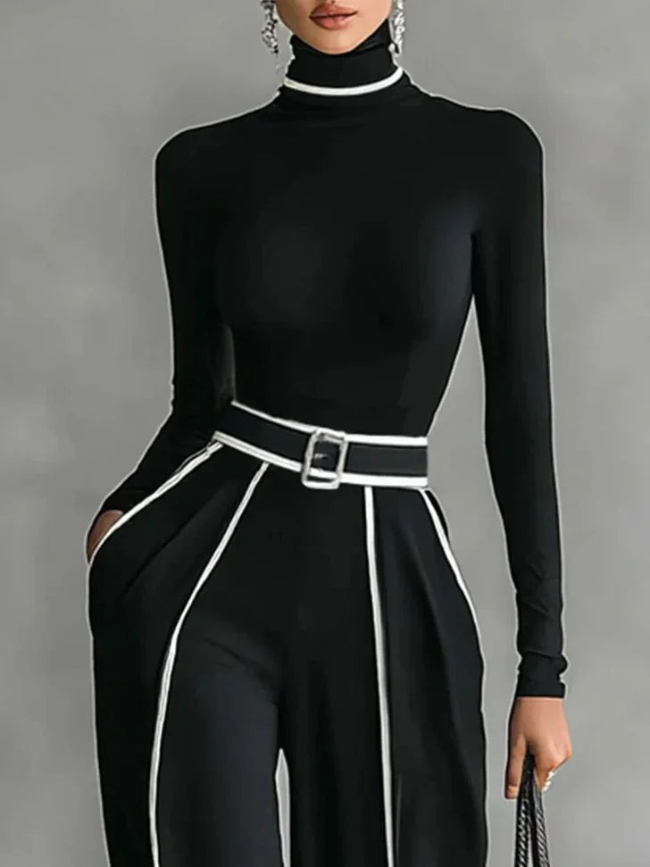 Pascale - Piped Wide-Leg Trouser Set