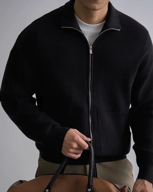 Bennett | Full-Zip Ribbed Cardigan - view 2