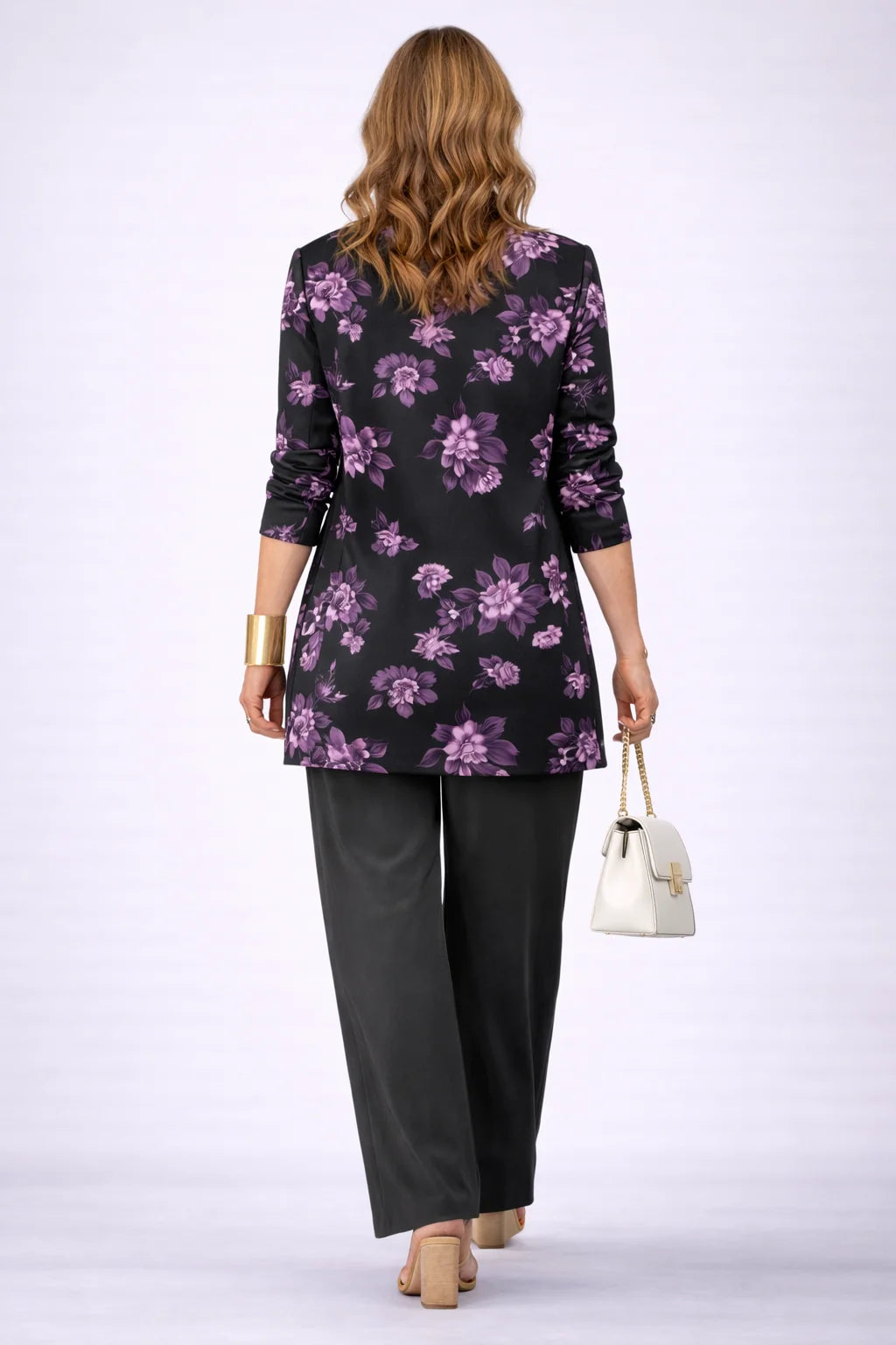 Annette - Rose-Print Three-Piece Pant Set