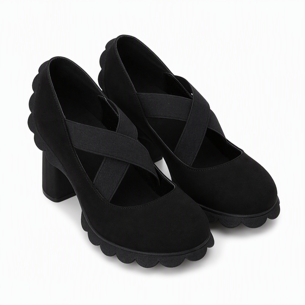 Jacqueline - Crisscross Strap Mary Jane Heels