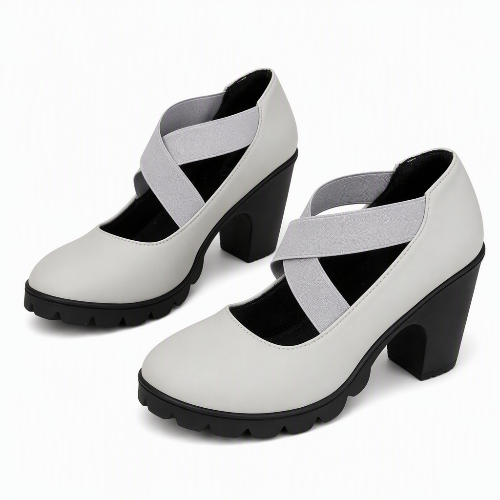 Jacqueline - Crisscross Strap Mary Jane Heels