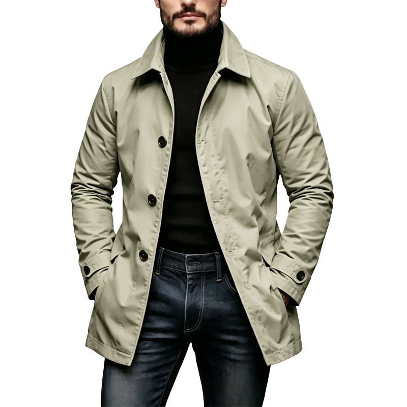 Louis - Waterproof Mid-Length Trench Coat