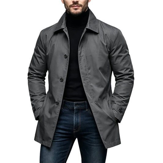 Louis - Waterproof Mid-Length Trench Coat
