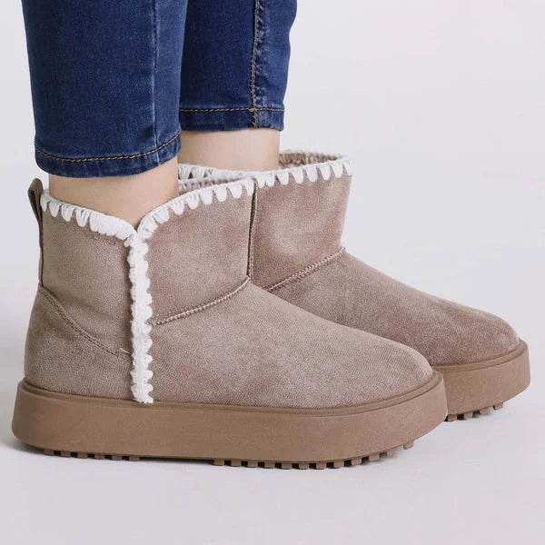 Judy - Stitched-Trim Platform Boots