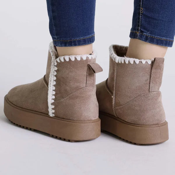 Judy - Stitched-Trim Platform Boots