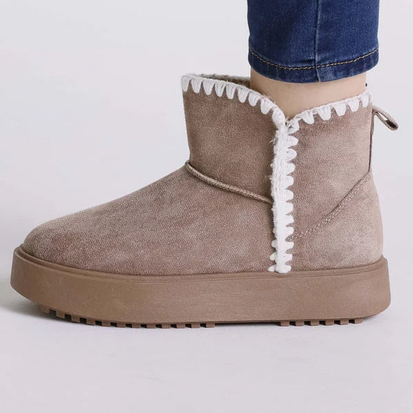 Judy - Stitched-Trim Platform Boots