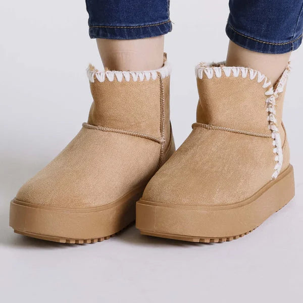 Judy - Stitched-Trim Platform Boots