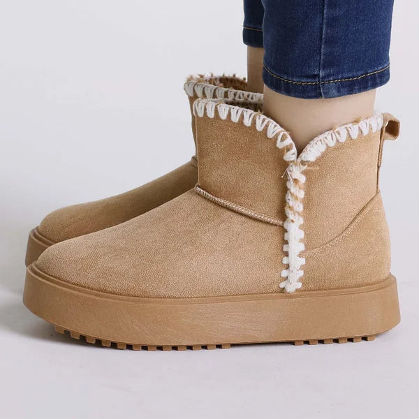 Judy - Stitched-Trim Platform Boots