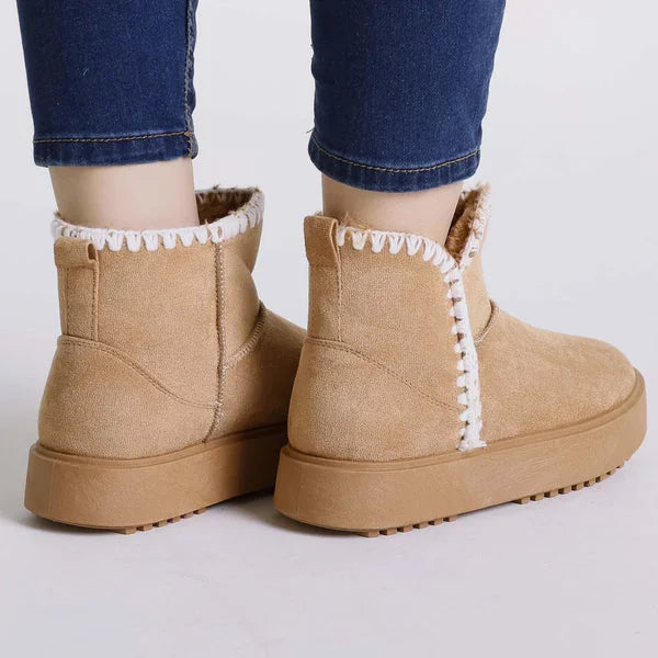 Judy - Stitched-Trim Platform Boots