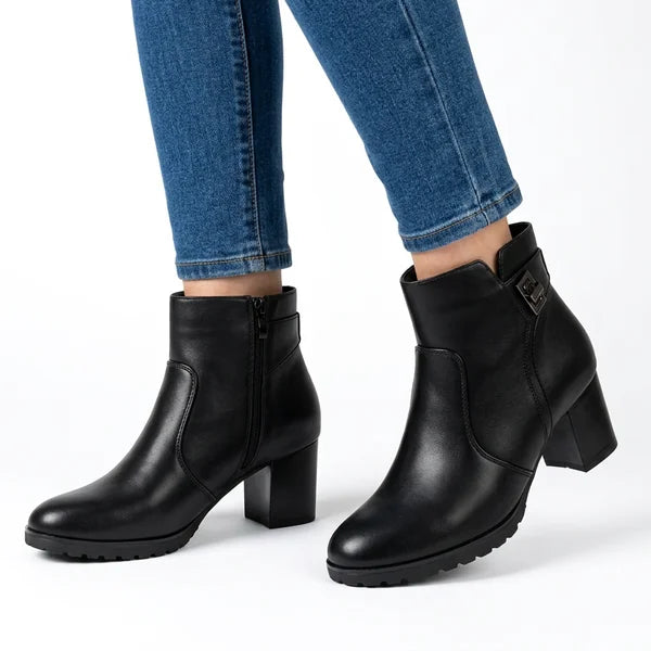 Rita - Strap Block-Heel Ankle Boots