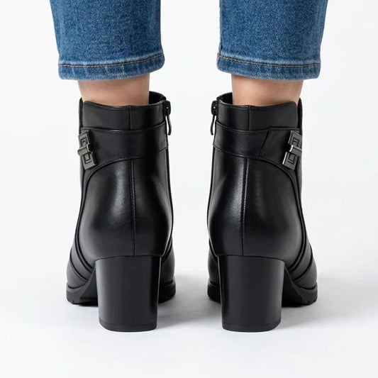 Rita - Strap Block-Heel Ankle Boots