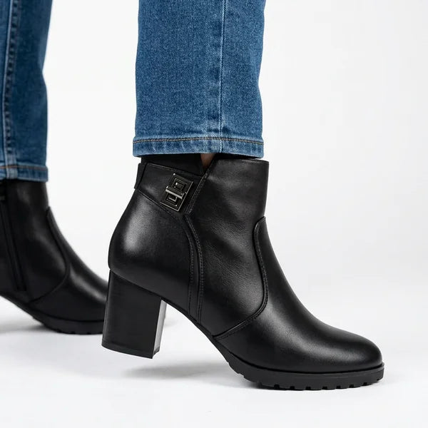Rita - Strap Block-Heel Ankle Boots