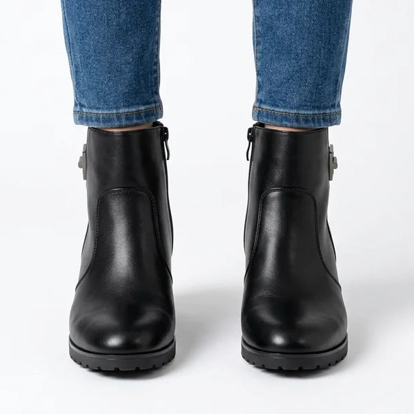 Rita - Strap Block-Heel Ankle Boots