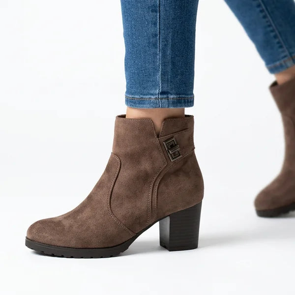 Rita - Strap Block-Heel Ankle Boots
